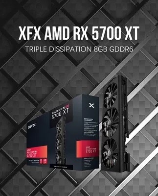 2560 carte graphique de Radeon Rx 5700 Xt de noyaux, carte graphique de l'exploitation 8GB GDDR6 d'ETH